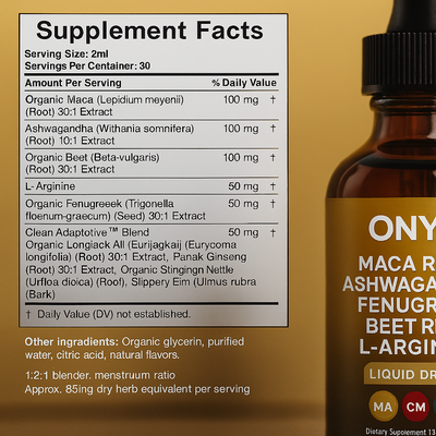 Oynx #1 Organic Maca Root Liquid Drops